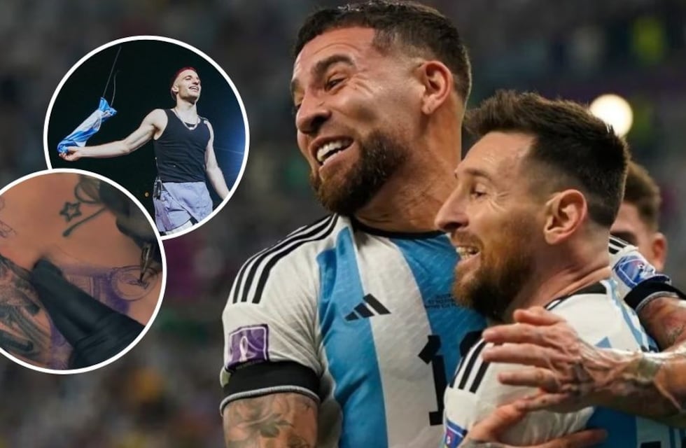 Frase de Wos, cara de Messi y Copa del Mundo: así es el tatuaje de Nicolás Otamendi tras salir campeón mundial
