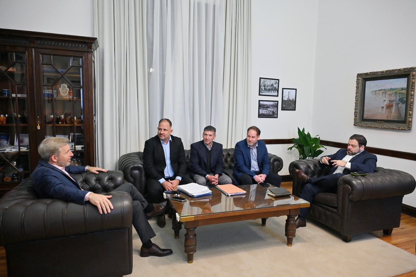 Gobernador Rogelio Frigerio y el intendente de Pueblo Belgrano Francisco Fiorotto