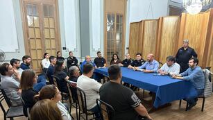 Reunión por seguridad en la Jefatura de Policía