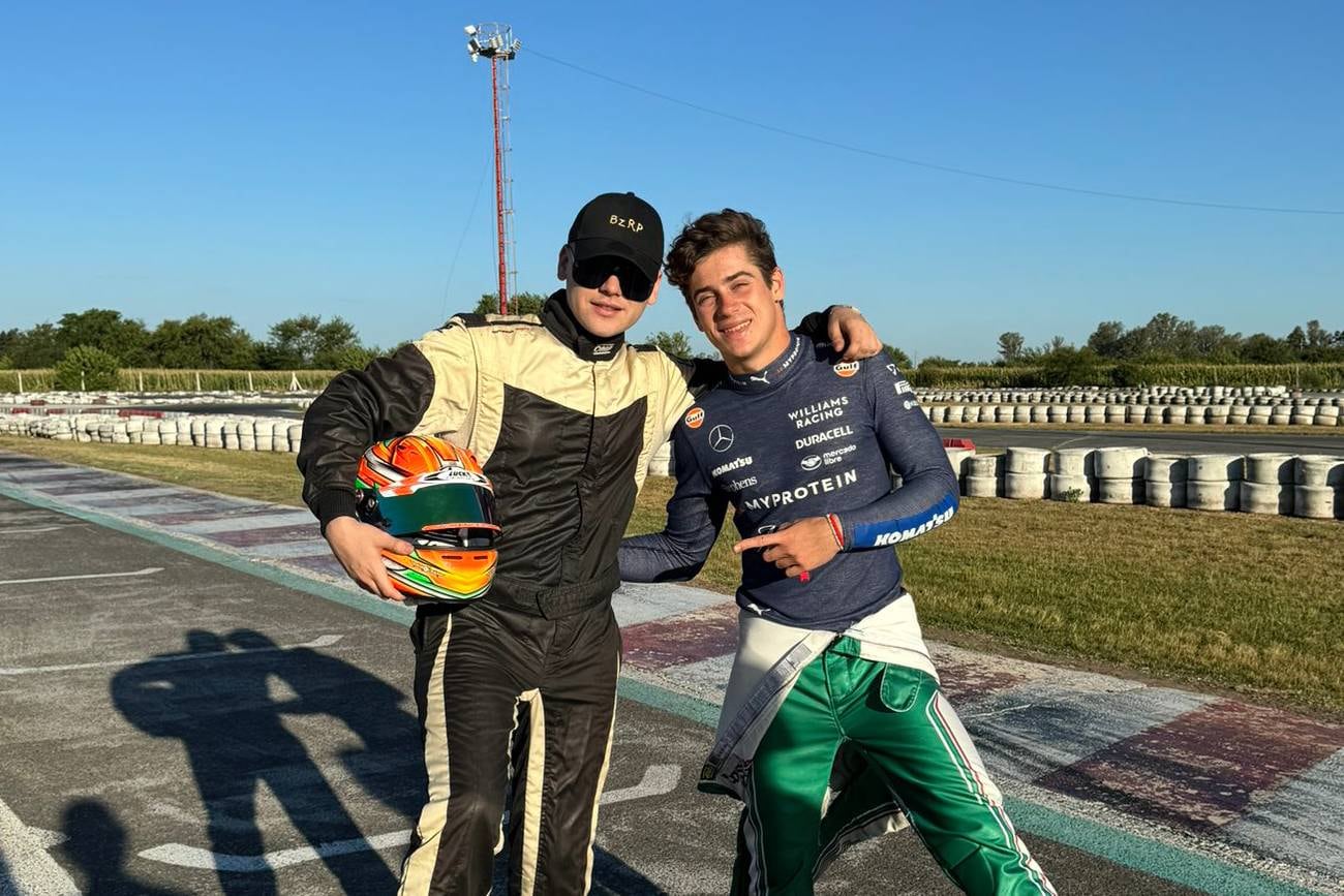 Colapinto y Bizarrap se animaron a competir en karting (Instagram)