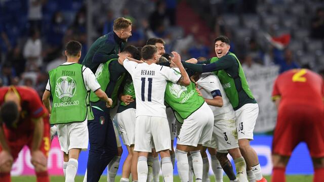 Italia enfrentará a España en semifinales de la Eurocopa. (Andreas Gebert/Pool Photo via AP)
