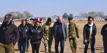 El gobernador de Santa Fe, Omar Perotti, participó de la reunión en el aeroclub de la localidad santafesina.