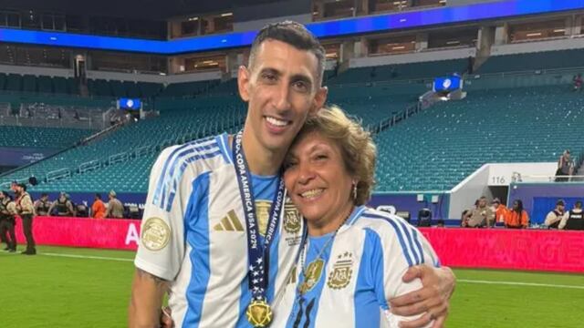 Ángel Di María y su mamá Diana Carreño.