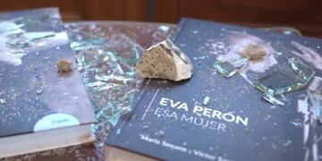 Congreso. Imágenes de los destrozos en el despacho de Cristina Kirchner.