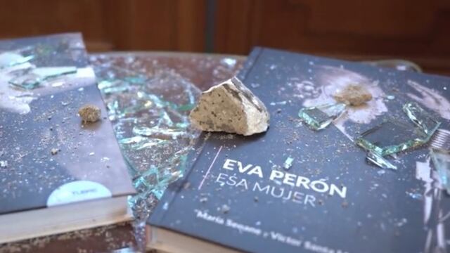 Congreso. Imágenes de los destrozos en el despacho de Cristina Kirchner.