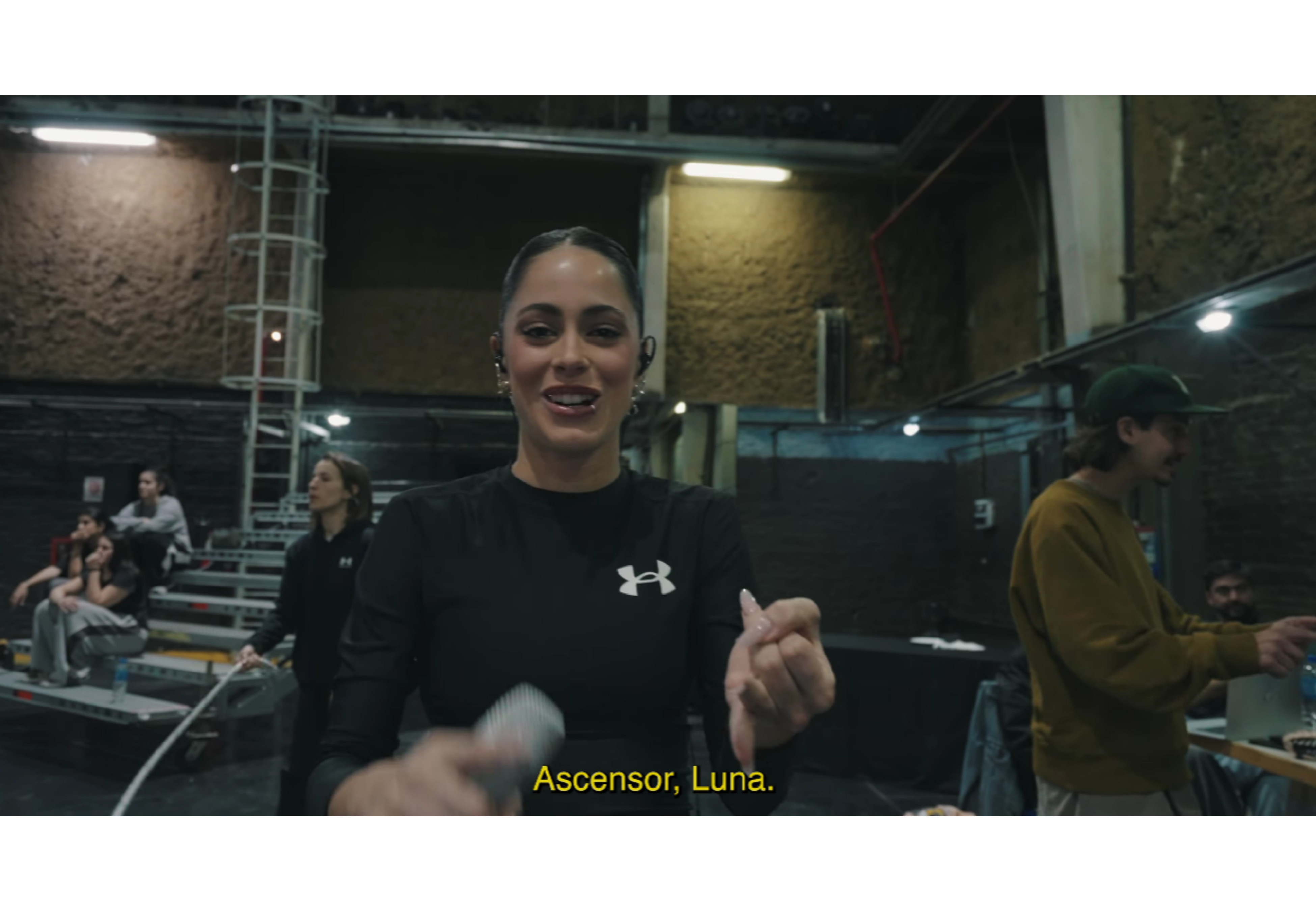 Tini en los ensayos.