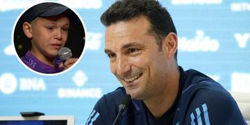 Scaloni lloró por la emoción de un pequeño salteño que les agradeció la tercer estrella.
