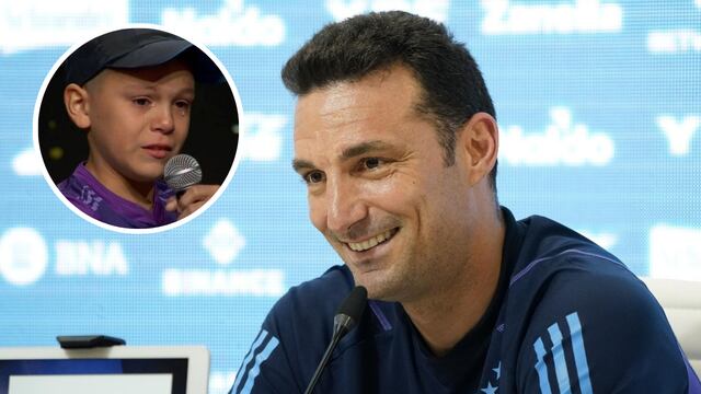 Scaloni lloró por la emoción de un pequeño salteño que les agradeció la tercer estrella.