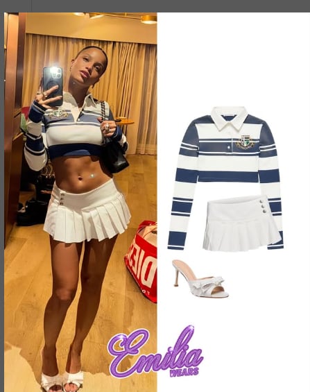 El look extravagante de Emilia Mernes