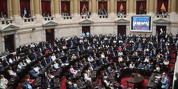 Los diputados electos juraron este miércoles 3 de diciembre en el Congreso Nacional. (Clarín / Federico López Claro)