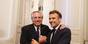 Alberto Fernández y Emmanuel Macron cruzaron chicanas en Twitter por la final del mundo.