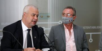 El fallecido Jorge Torelli junto al rafaelino Daniel Costamagna