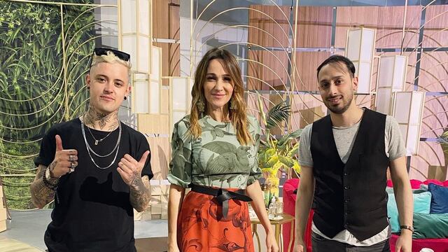Marcos Olaguibet y Fernando Pull, junto a Verónica Lozanoen su programa.