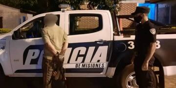 Campo Viera: intentó agredir a su pareja con un machete y terminó detenido.