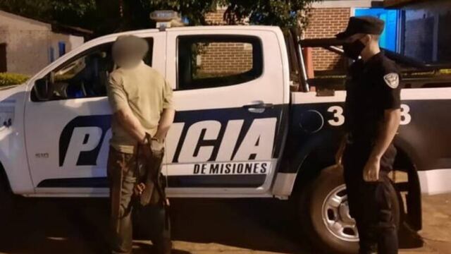 Campo Viera: intentó agredir a su pareja con un machete y terminó detenido.