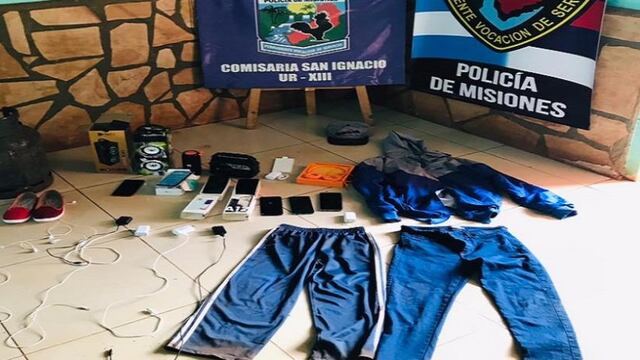 Recuperan elementos robados tras un allanamiento en San Ignacio.