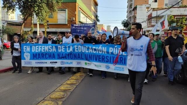 La Marcha Federal Universitaria tuvo gran convocatoria en Misiones.