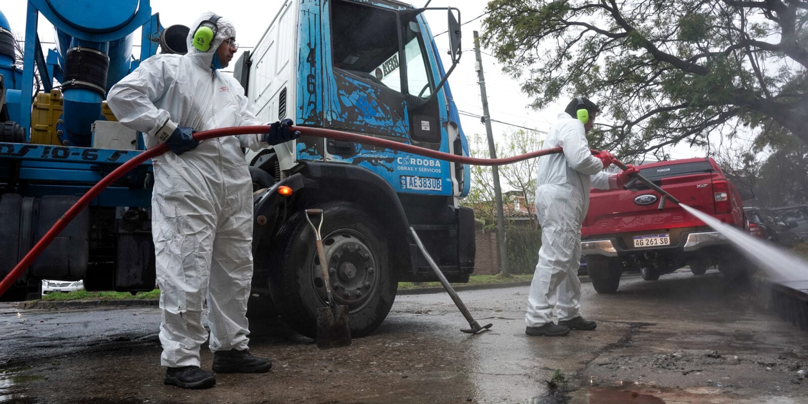 Plan intensivo de mantenimiento por las lluvias en Córdoba.