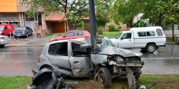 Accidente en Monseñor Pablo Cabrera 4388. (Pedro Castillo / La Voz)