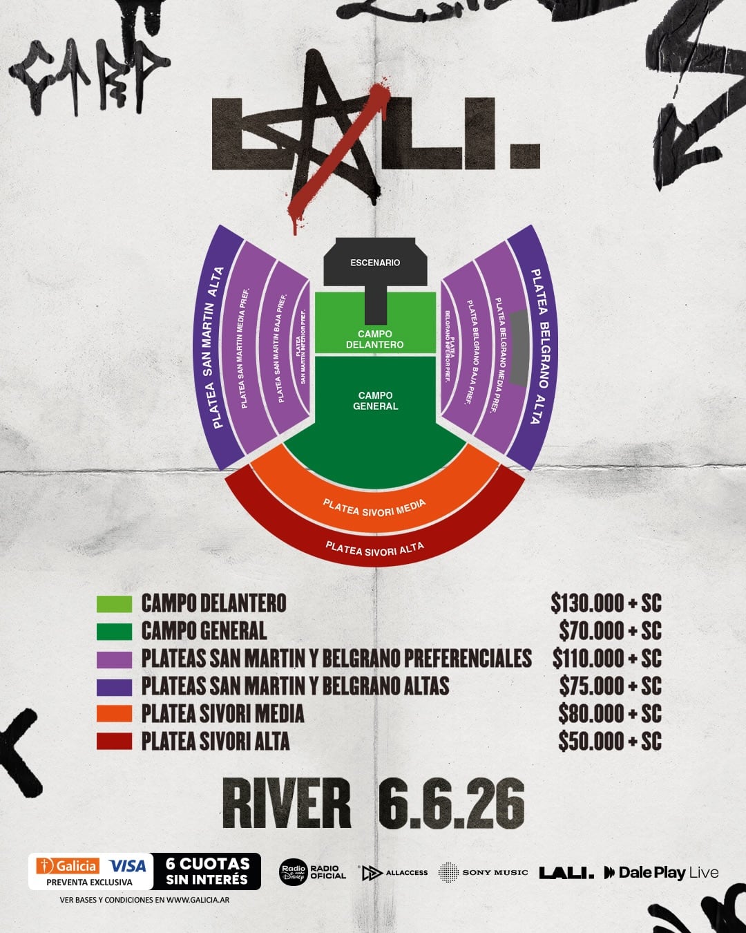 Entradas para Lali en River: preventa y cuotas sin interés