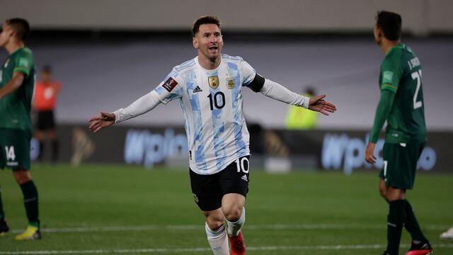 El capitán argentino abrió el marcador con un zurdazo inatajable. / AFP