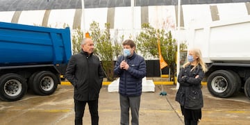 Melella estuvo en la presentación de nuevas flotas