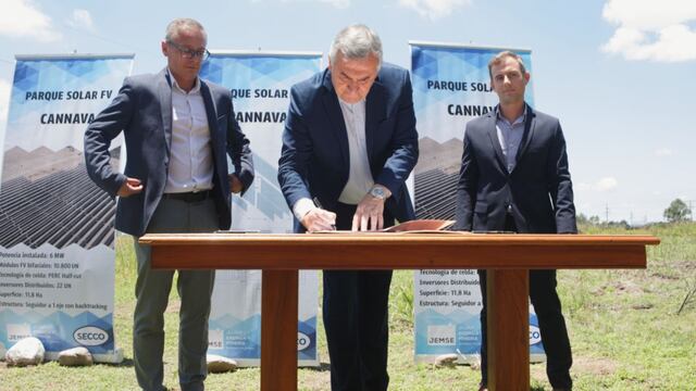 Con la protocolización del acta de inicio de obras, se puso en marcha este martes la construcción del parque solar "Cannava".