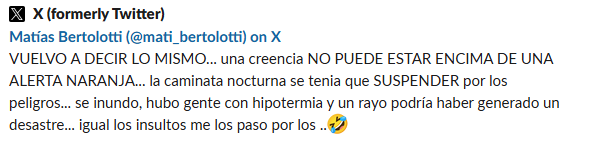Un reconocido periodista de TN se quejó en vivo por la peregrinación de Luján en medio de la tormenta