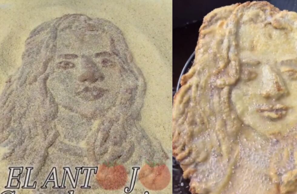 Le regalaron una milanesa con su cara y el resultado fue desopilante