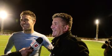 De goleador a goleador: Pablo Vegetti y Luis Fabián Artime, a pura felicidad por Belgrano.