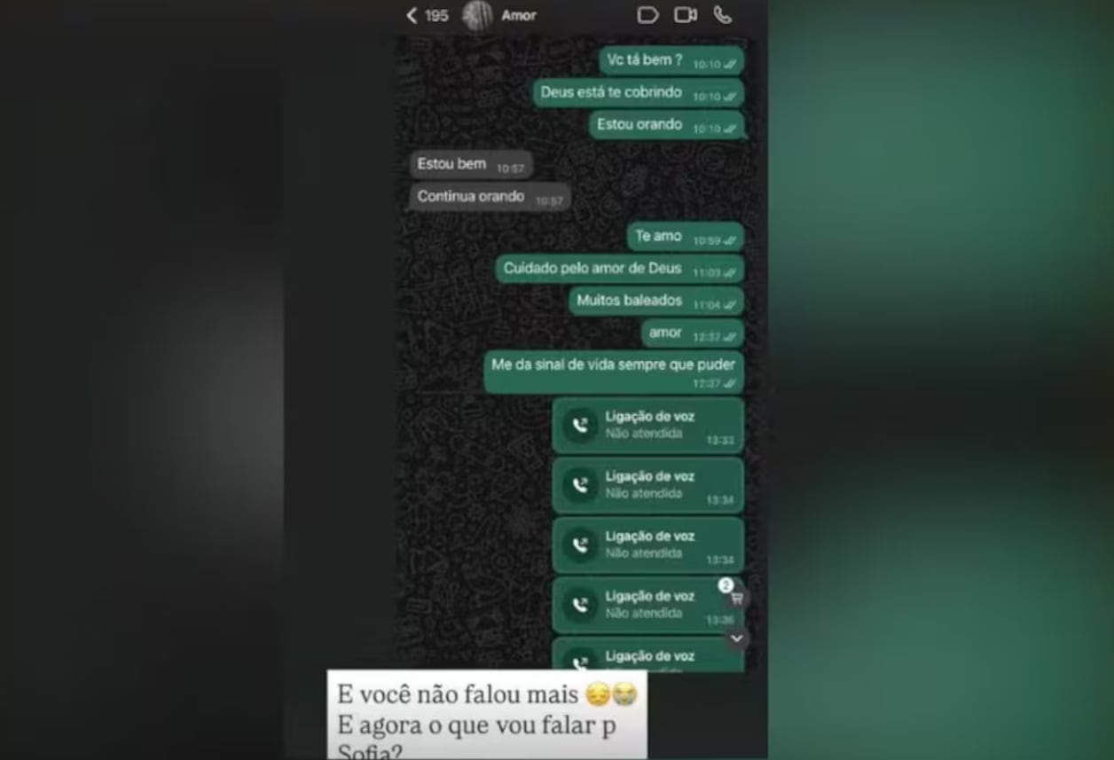 Así fueron los últimos mensajes que el policía le envió a su esposa antes de morir.