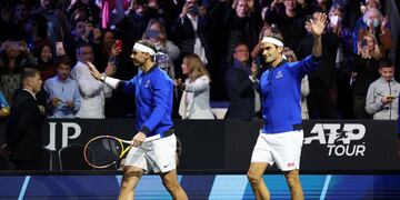 Roger Federer se despide del tenis jugando junto a Rafael Nadal. Foto: @SC_ESPN