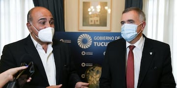 Manzur se reunió con Jaldo en Casa de Gobierno.