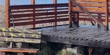 Personal de la Secretaria de Medio Ambiente encontró esta mañana un acto de vandalismo en la RNUBE.
