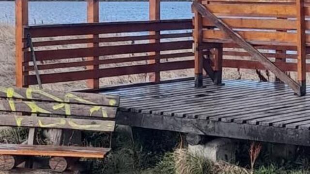 Personal de la Secretaria de Medio Ambiente encontró esta mañana un acto de vandalismo en la RNUBE.