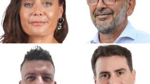 Valeria Soltermam, Juan Scavino, Fabricio Dellasanta y Delvis Bodoira, los candidatos a concejal en Rafaela