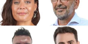 Valeria Soltermam, Juan Scavino, Fabricio Dellasanta y Delvis Bodoira, los candidatos a concejal en Rafaela