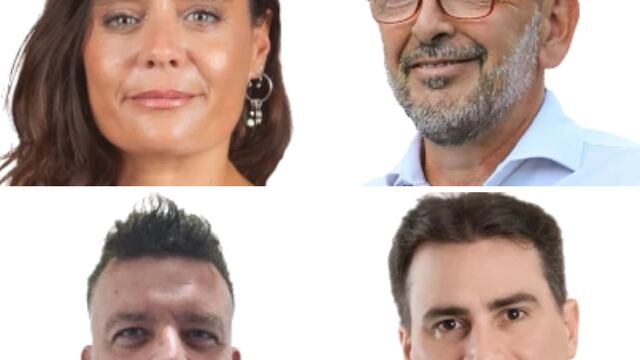 Valeria Soltermam, Juan Scavino, Fabricio Dellasanta y Delvis Bodoira, los candidatos a concejal en Rafaela