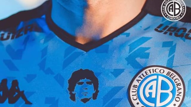 Un logo con el rostro de Diego, en la Celeste para el debut en Primera Nacional.