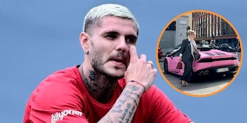 La reacción de Icardi al auto rosa de Wanda