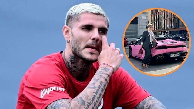 La reacción de Icardi al auto rosa de Wanda