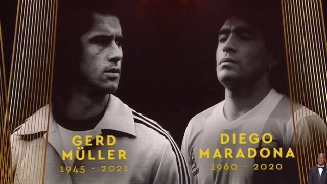 El homenaje a Diego Maradona en la entrega del Balón de Oro.