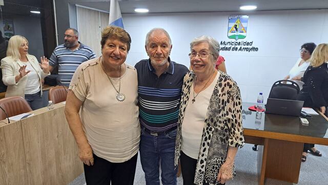 Ciudadanos Ilustres de Arroyito: Rosalía Sachetto, Roberto Bazzi y Lilia de Chiocarello