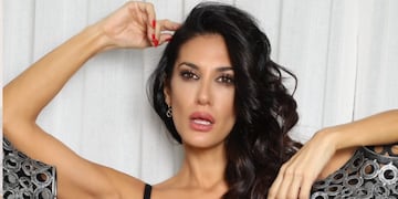 Silvina Escudero se sumó al “animal print” con una nanokini de leopardo.
