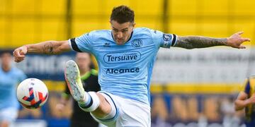 Vegetti marcó el 1 a 1 para Belgrano ante Atlanta (Federico López Claro)