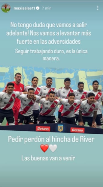 La respuesta de Maxi Salas tras haber golpeado a un hincha de Boca.