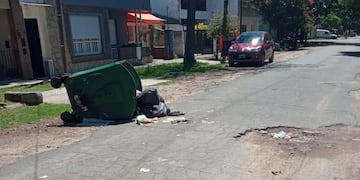 Vecinos de Lituania al 5600 denunciaron la presencia de un cadáver descuartizado dentro de un contenedor de basura. (@somosrosariook)