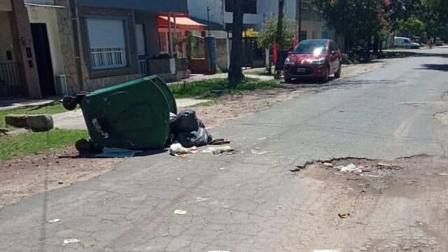 Vecinos de Lituania al 5600 denunciaron la presencia de un cadáver descuartizado dentro de un contenedor de basura. (@somosrosariook)