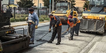 Repavimentación en sectores de Ushuaia