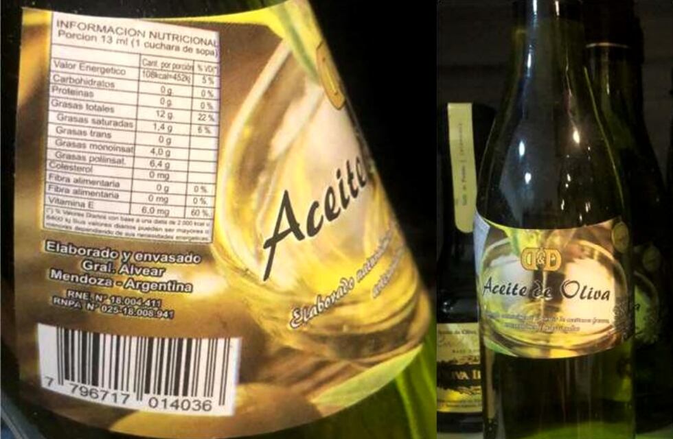La ANMAT prohibió la venta de un aceite de oliva alvearense